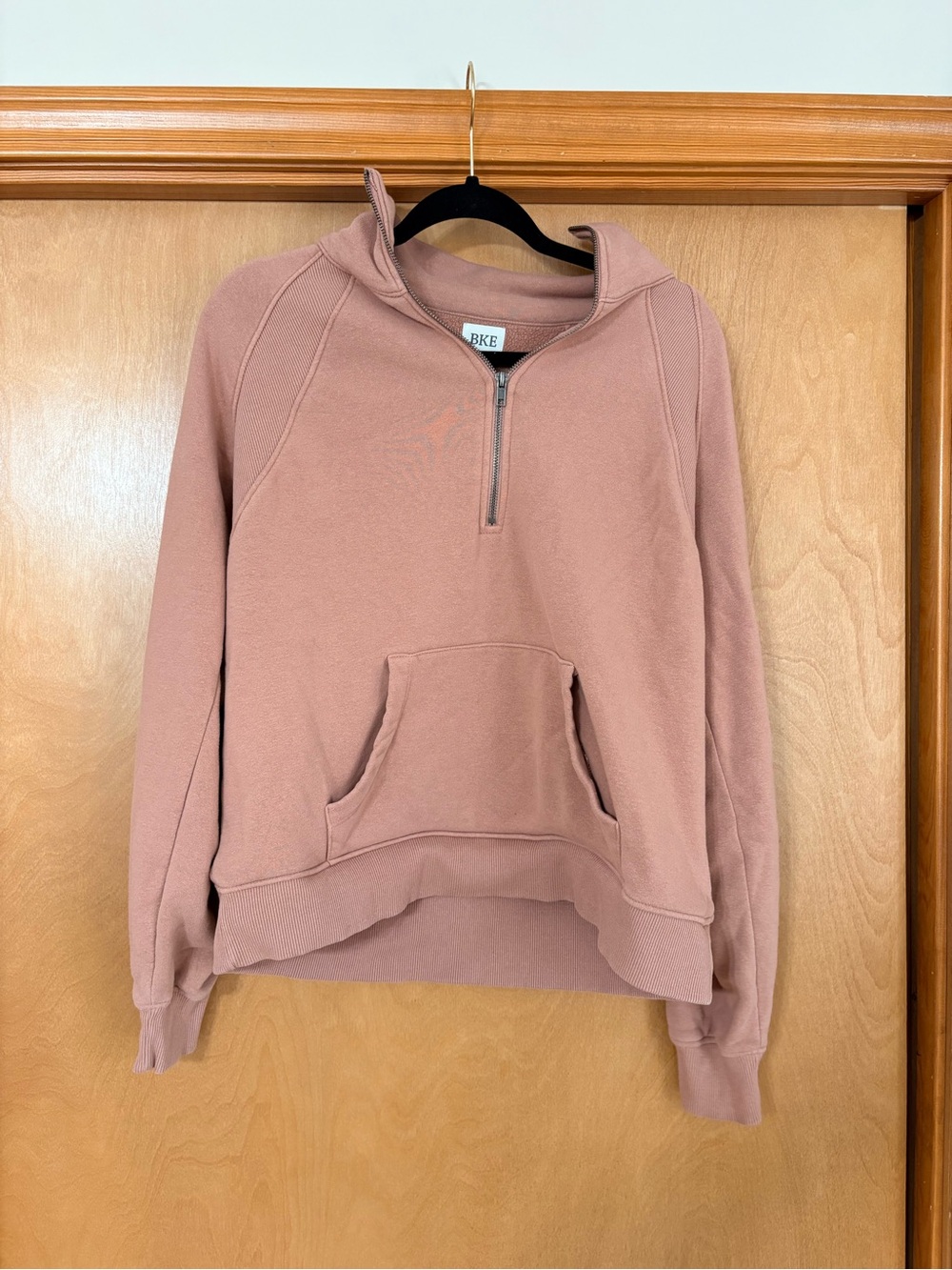 Buckle Mauve Pink Half-Zip Crewneck Pullover
